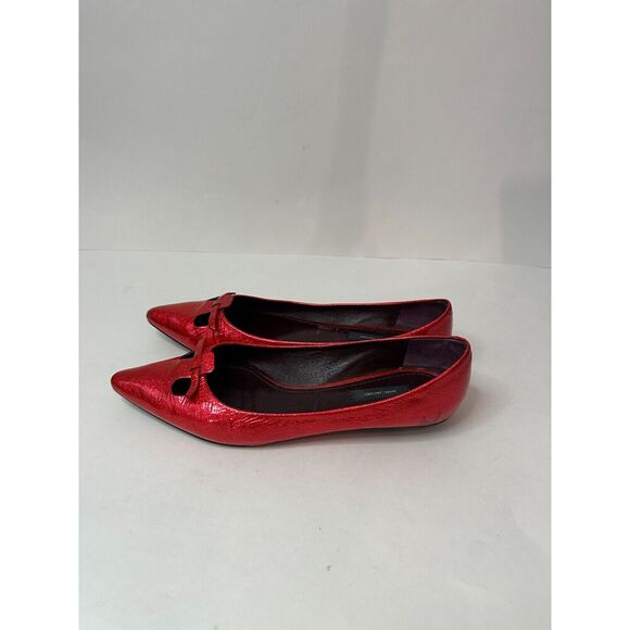 Marc Jacobs Red Pointed Toe Flats - Picture 8 of 8